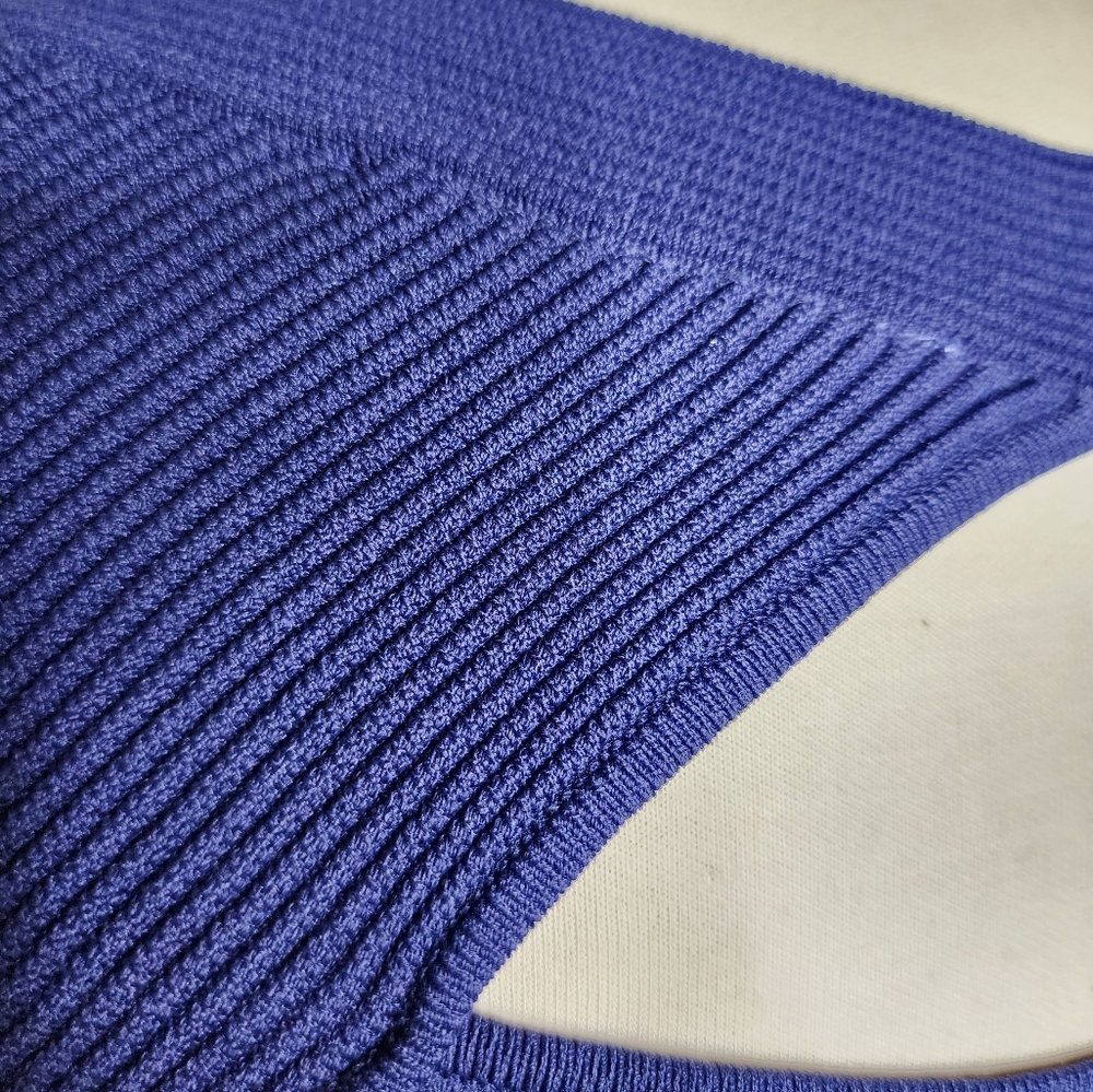 Sandro Blue Knit Short Sleeve Dress - Picture 9 of 12